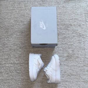 Nike Kids All-White Sneakers | AIR FORCE 1